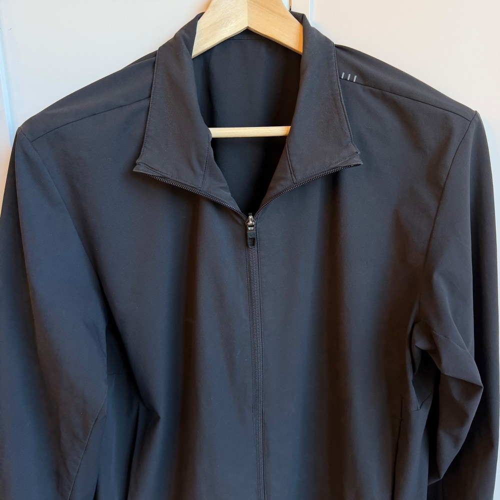 Lululemon Zeroed In Track Jacket Men's M Black Full Zip Minimalist - Flaw